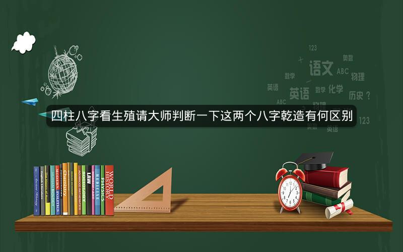 四柱八字看生殖请大师判断一下这两个八字乾造有何区别