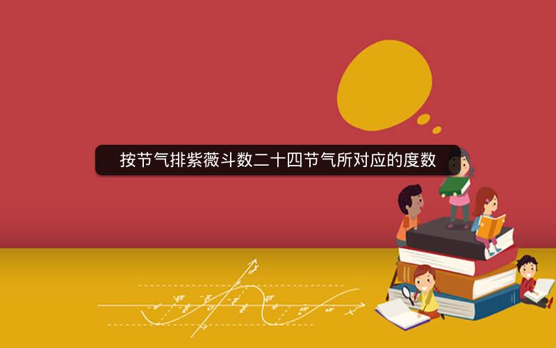 按节气排紫薇斗数二十四节气所对应的度数