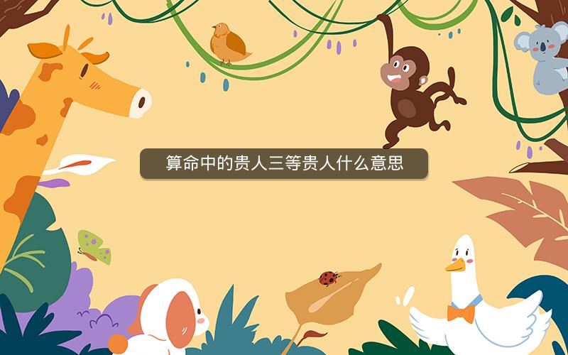 算命中的贵人三等贵人什么意思 算命中的贵人三等贵人什么意思