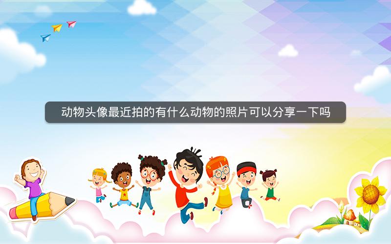 动物头像最近拍的有什么动物的照片可以分享一下吗