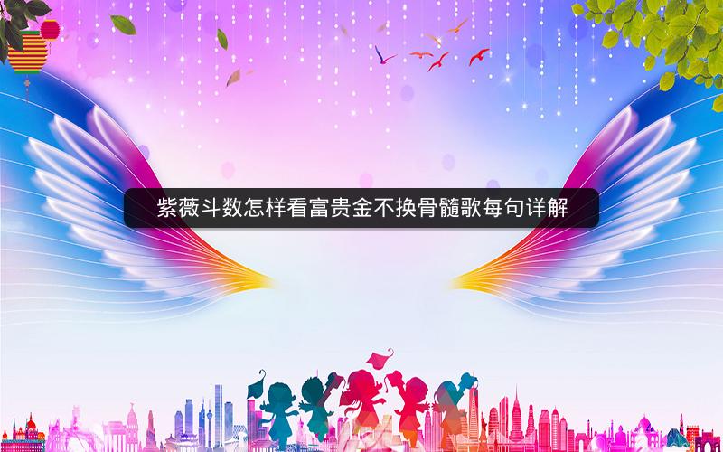 紫薇斗数怎样看富贵金不换骨髓歌每句详解