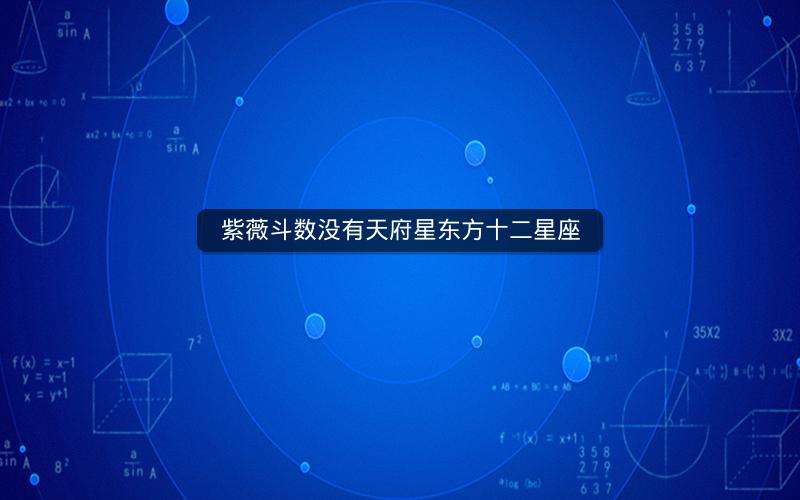 紫薇斗数没有天府星东方十二星座