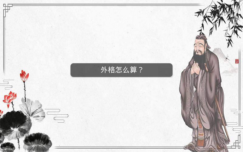 外格怎么算? 外格怎么算?