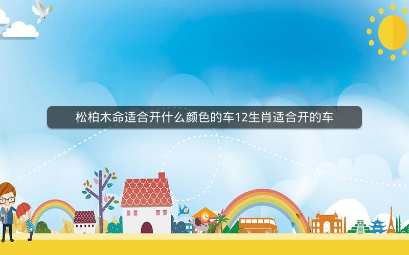 松柏木命适合开什么颜色的车12生肖适合开的车