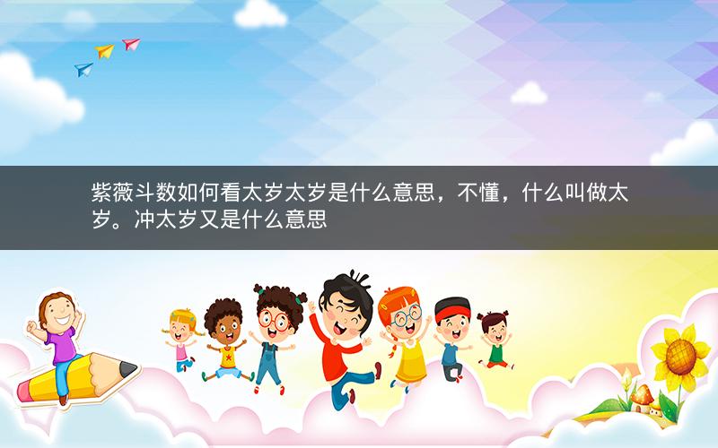 紫薇斗数如何看太岁太岁是什么意思，不懂，什么叫做太岁。冲太岁又是什么意思