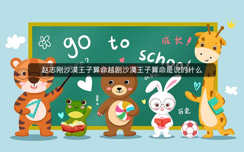 赵志刚沙漠王子算命越剧沙漠王子算命是说的什么