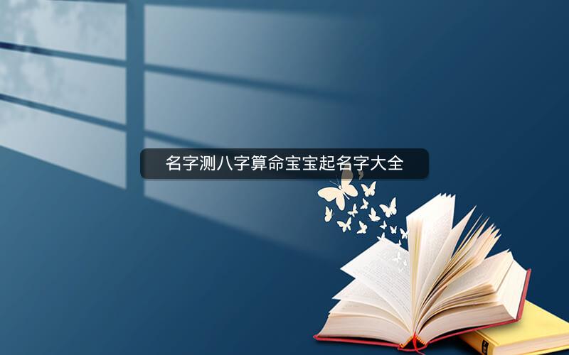 名字测八字算命宝宝起名字大全