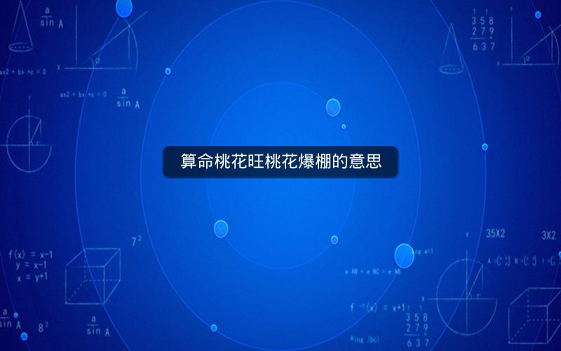 算命桃花旺桃花爆棚的意思