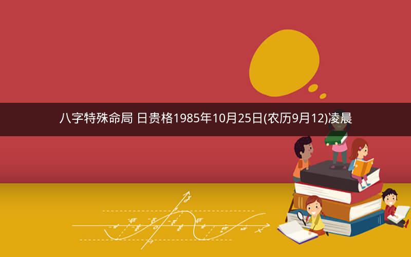 八字特殊命局 日贵格1985年10月25日(农历9月12)凌晨