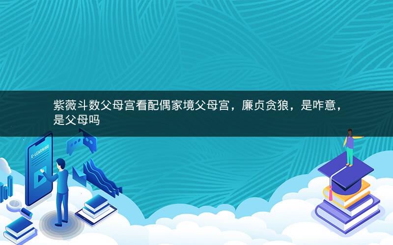 紫薇斗数父母宫看配偶家境父母宫，廉贞贪狼，是咋意，是父母吗