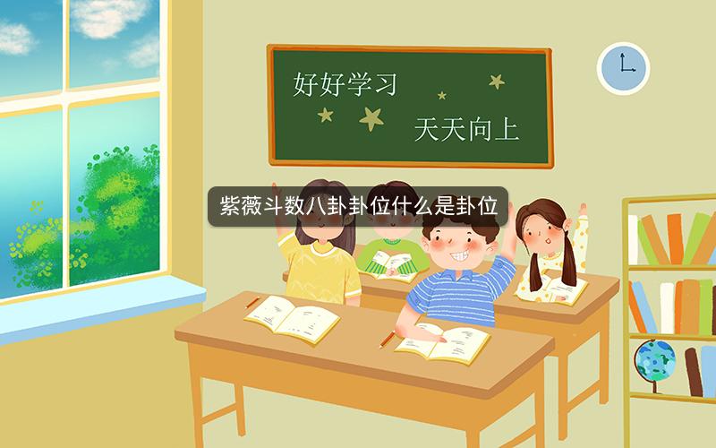 紫薇斗数八卦卦位什么是卦位