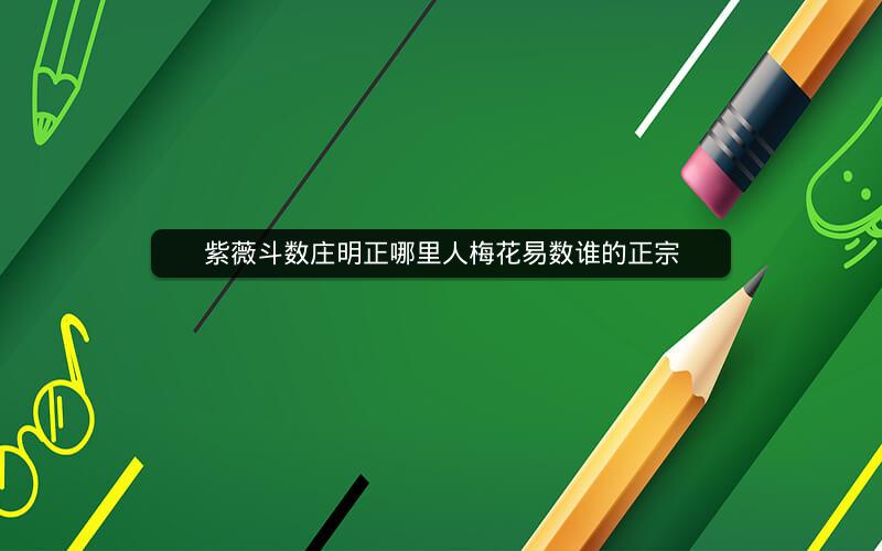 紫薇斗数庄明正哪里人梅花易数谁的正宗