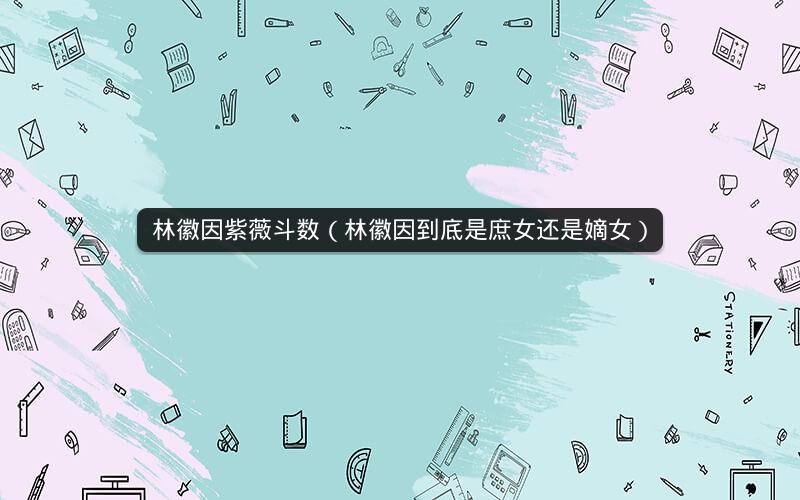 林徽因紫薇斗数（林徽因到底是庶女还是嫡女）