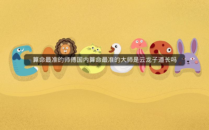 算命最准的师傅国内算命最准的大师是云龙子道长吗
