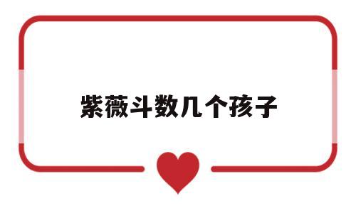 紫薇斗数看孩子出生年份