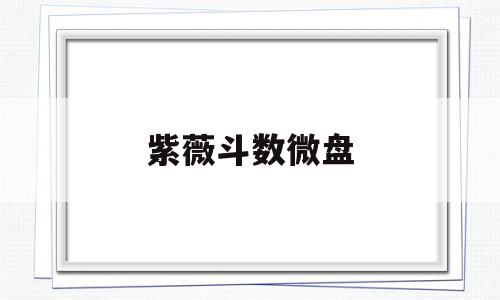 紫薇斗数微盘