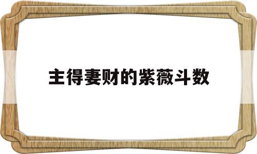 紫薇斗数身宫在财帛宫