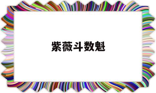 紫薇斗数魁铖的查法