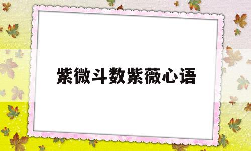 紫微斗数紫薇心语 紫微斗数紫薇心语
