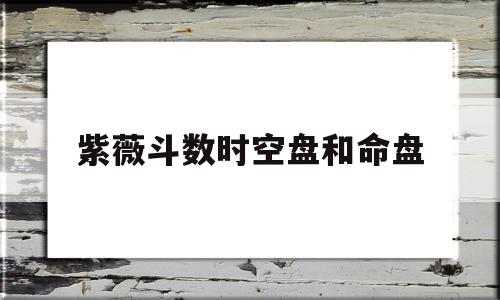 紫薇斗数看命盘