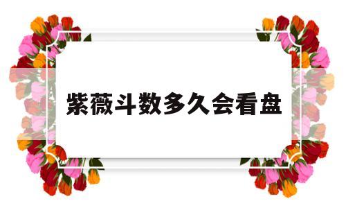紫薇斗数多久会看盘的简单介绍 紫薇斗数多久会看盘的简单介绍