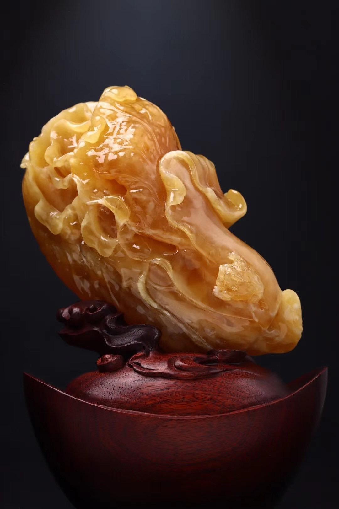 店里放着白菜寓意是什么：招纳百财-墨玉白菜寓意