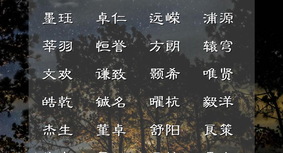 明字辈的男孩名字 优质起名推荐-晨阳姓名的含义